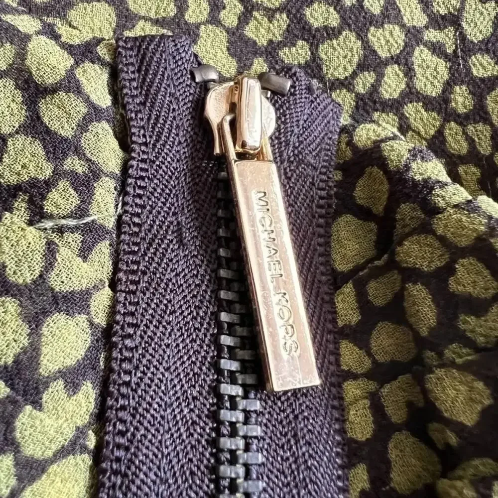 Michael Kors Green Printed Sleeveless Top, US2